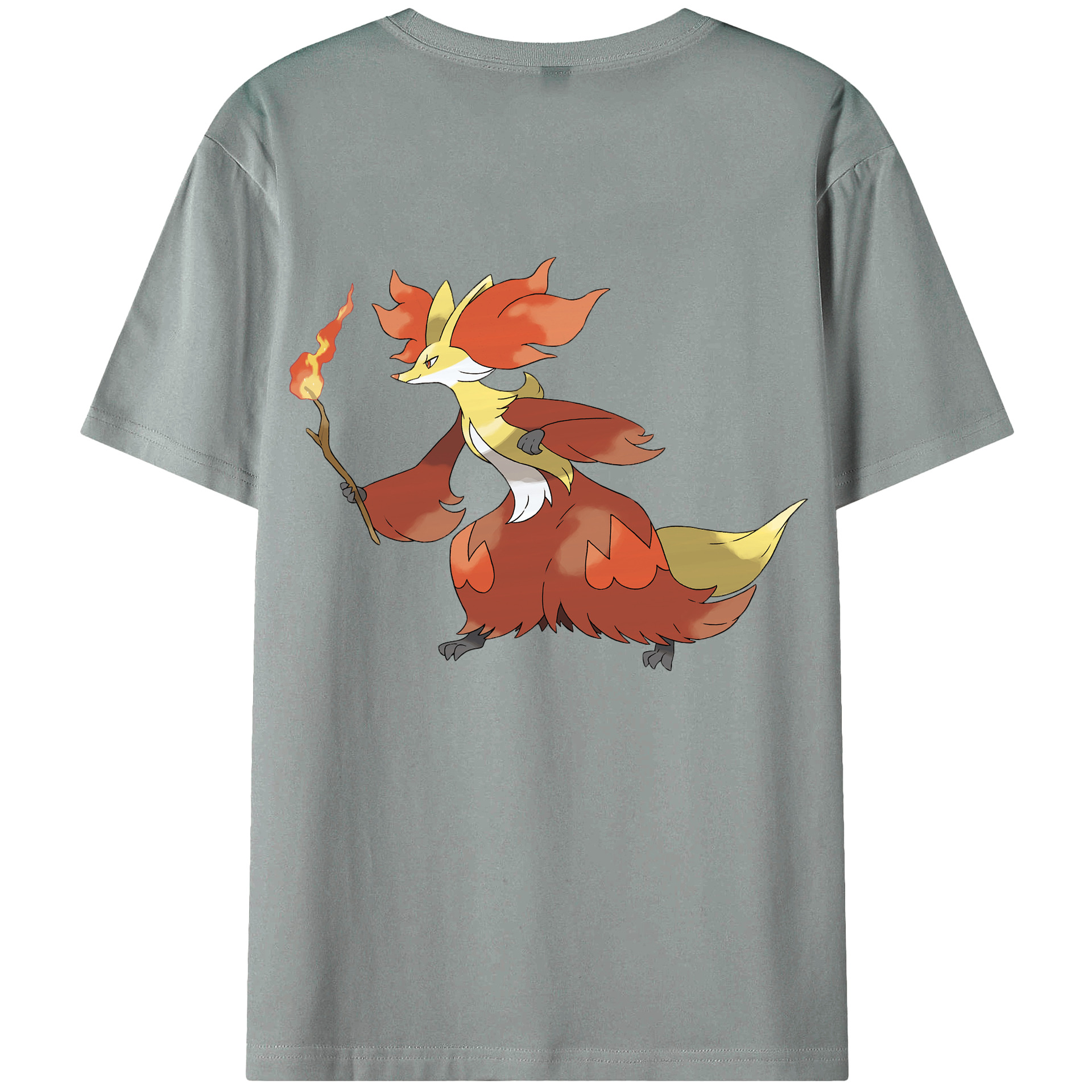 （画像用） ポケットモンスター Pokémon 綿100％ メンズ半袖Tシャツ（バックプリント） 通気性